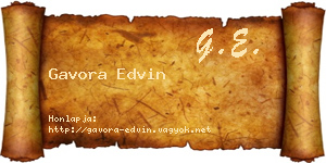 Gavora Edvin névjegykártya